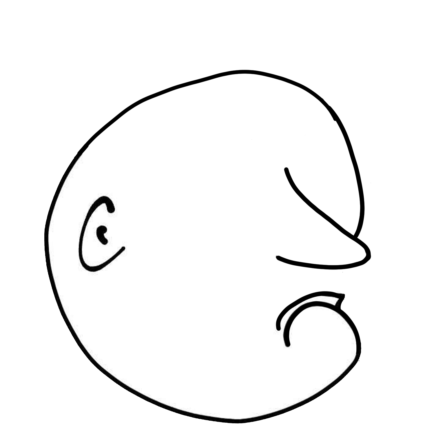Classic Dood Face blank template